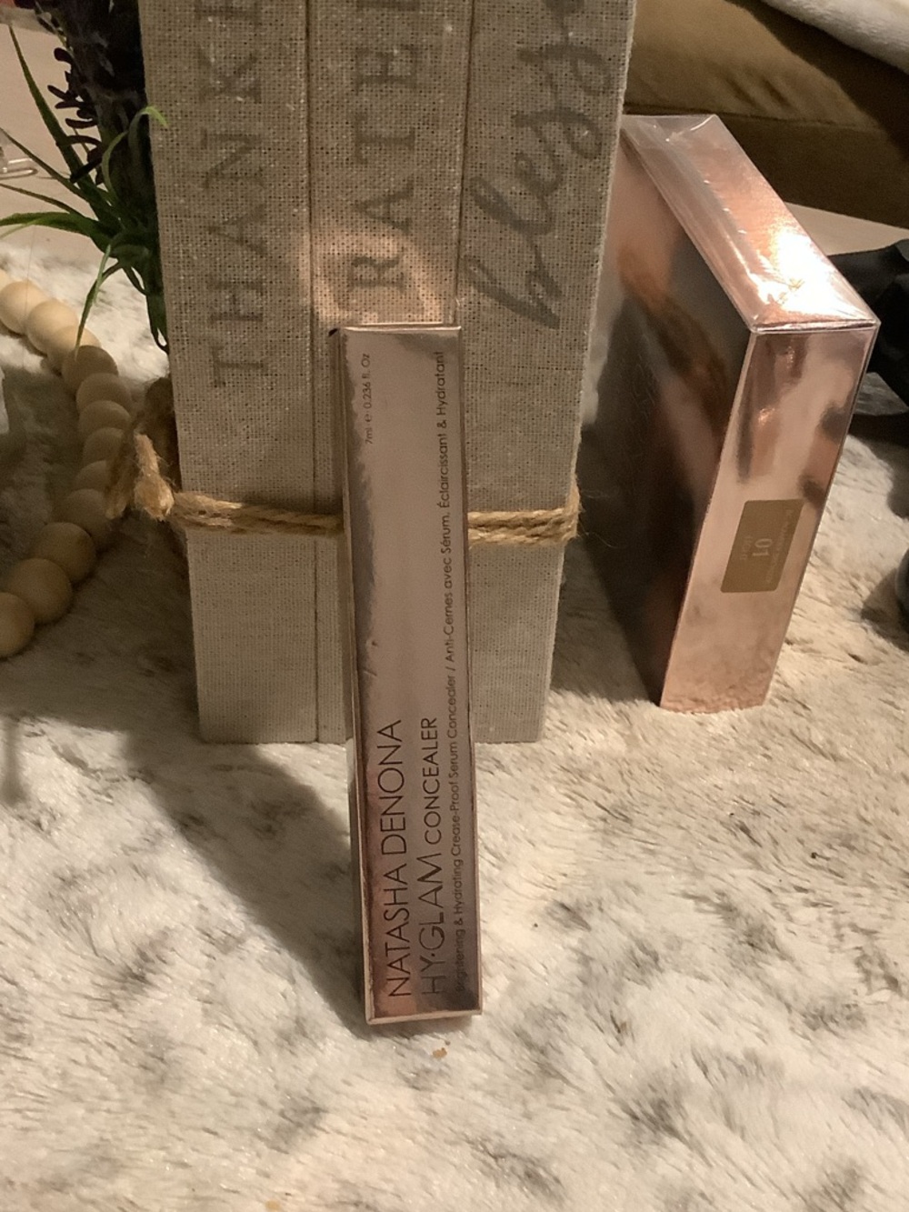 Natasha Denona Rose Gold Metallic Packaging Accent Book Set